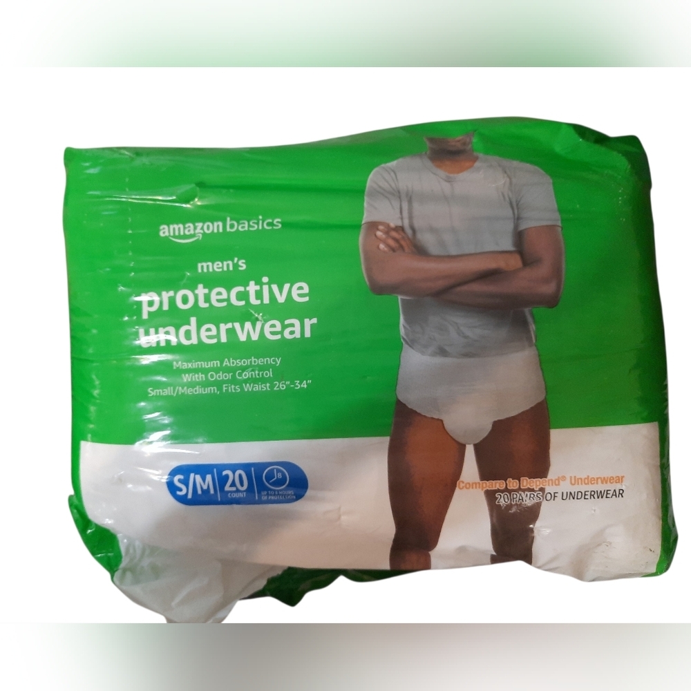 Men's Protective Underwear - White New In Bag S/M 20ct